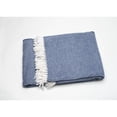 thumbnail image 5 of Navy Blue Mini Dot Fringed Throw Blanket, 5 of 5