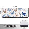 thumbnail image 5 of Kitchen Rugs Sets Of 2,White Blue Butterfly Flower Pattern Anti Fatigue Kitchen Mat Rugs Non Slip Washable,Decorative Kitchen Floor Mats for Kitchen,Sink,Laundry,17"x47"+17"x47", 5 of 5