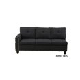 thumbnail image 4 of Hommoo Linen Living Room Furniture Set, Modern Nailhead Trim L-Shaped Sectional Couch and Sofa Set with Cup Holder, Right Side, Black Grey, 4 of 8