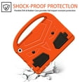 thumbnail image 2 of Portable Heavy Duty Kids Case for Amazon Fire Max 11 13th Generation 2023, EVA Shockproof Armor Military Grade Lens Protection Case with Kids Friendly Handle Foldable Stand Bracket Case, Orange, 2 of 10