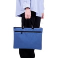 thumbnail image 4 of Unique Bargains 15.7x11.8' Document Bag, Oxford Waterproof 2 Compartment Handheld Zipper File Handbag Briefcase Light Blue, 4 of 5