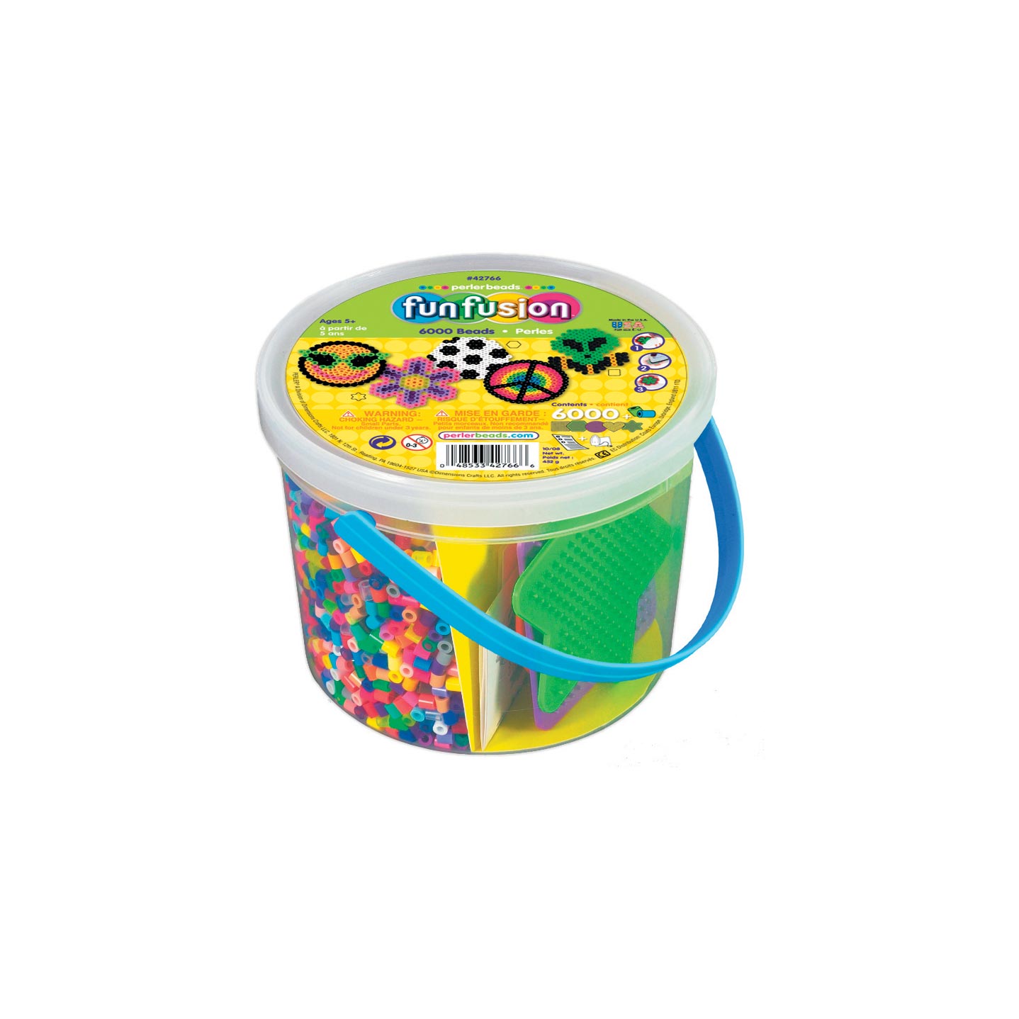Perler Fun Fusion Bead Bucket, Multi Mix Colors, 6000 Pieces and 5 Pegboards - image 2 of 2