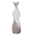 thumbnail image 1 of Sagebrook Home 14641-01 24 in. Ceramic Twisted Vase, White & Silver, 1 of 1