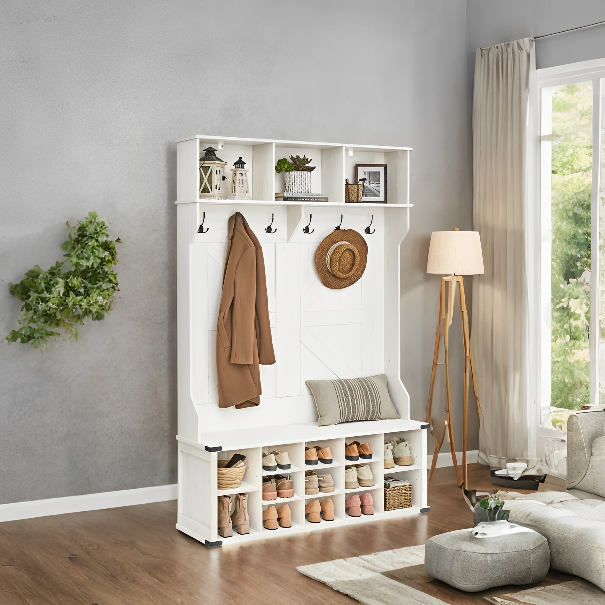 Better Homes & Gardens Refined Farmhouse Entryway Tree, Rustic
