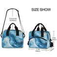 thumbnail image 3 of Lunch Bag Portable Crossbody Meal Bag Cooler Bag Insulated Lunch Bag Food Bag Handheld & Crossbody Design Beautiful Blue Marble, 3 of 6