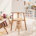 thumbnail image 4 of eHemco Swivel Wooden Adjustable Counter Bar Stool, 18.9 to 25.2 Inches Height, Natural, 4 of 8
