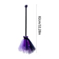 thumbnail image 2 of Halloween Witch Broomstick Prop 32.28 Inch with String Lights And Web Decor, Removable Riding Stick for Kids Costume Party, Spooky Indoor Outdoor Decoration, 2 of 7
