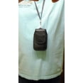 thumbnail image 3 of Around the Neck Black Leather Case with rotating pinch clip fits Jethro SC729 Senior Phone, 3 of 6