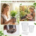 thumbnail image 5 of Self-Watering Planter Pots, Clear Visualized Plastic Flower Pots with Trays and Drainage for Home Gardening and Indoor Decoration 5pc Set for Lazy Flower Planting., 5 of 5