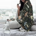thumbnail image 4 of Mushroom Hooded Blanket Mushrooms Gifts for Women Soft Fleece Flannel Mushroom Throw Wearable Blanket All Season Plant Blankets for Bed Decorative 60"x50" for Teens, 4 of 6
