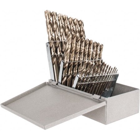

Triumph Twist Drill 1/16 to 1/2 135° Point Gold Finish Cobalt Jobber Length Drill Bit Set