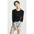 thumbnail image 5 of Splendid Women's 1X1 Rib Long-Sleeve Crew T-Shirt Top, Black, XX-Large, 5 of 10