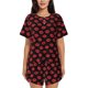 thumbnail image 1 of Fotbe Sexy Red Lips Kiss Conjunto de Pijama Estampado para Mujer, 2 Piezas, Ropa de Dormir con Camiseta de Manga Corta y Shorts Suaves-X-Large, 1 of 6