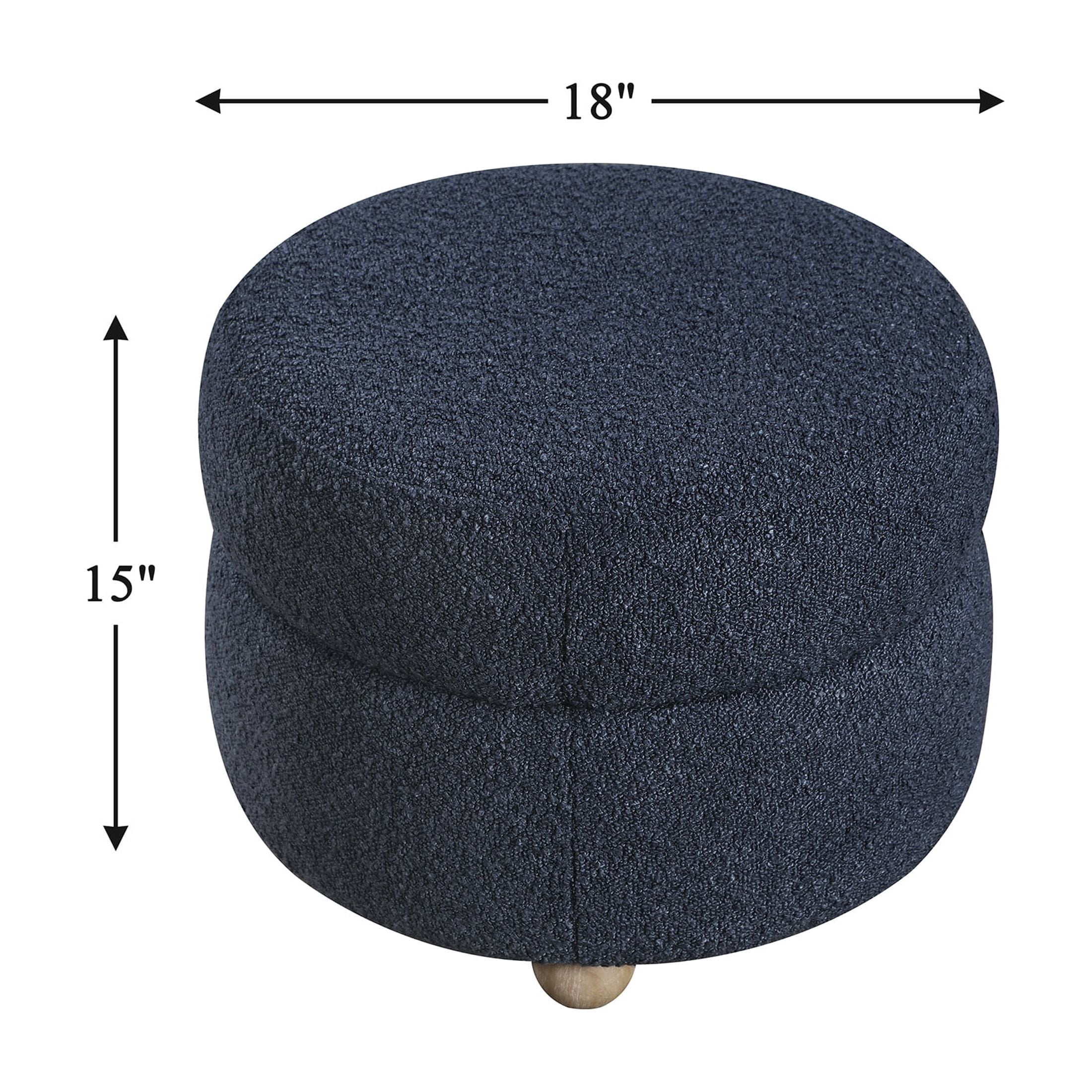 OakvillePark Rivermount Boucle Barrel Swivel Chair with Ottoman, Blue