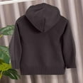 thumbnail image 4 of AWZXDE Childrens Sweater with Hood Solid Color Long Sleeve Pockets Thick Warm Knit for Autumn Winter Casual Wear and Outdoor Wear Grey，3-4 Years, 4 of 4