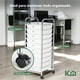 thumbnail image 3 of Carrito Organizador Con 10 Niveles Ruedas Auxiliar Multiusos De Metal Color Blanco Para Estética Cocina KingsHouse blanco, 3 of 7