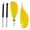 Yellow, variant on NFTIGB 4-Piece Quick Release Asymmetrical Kayak Paddle Board with High-Impact Nylon Blades and Aluminum Shaft, Adjustable 84 Inches / 213 cm Length for Kayaking and Boating, White Color Edition