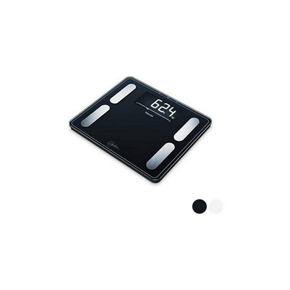 Beurer BF 410 Black Signature Line - Báscula de diagnóstico, análisis corporal preciso para hasta 10