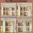 thumbnail image 6 of Homieasy 96"-128" 2-Piece Freestanding Closet System, Corner Wardrobe Organizer with Drawers & Shelves for Bedroom/Living Room，White Oak, 6 of 6