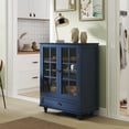thumbnail image 3 of TrumanPick Sideboard Buffet Cabinet with Glass Doors & Drawer - 36" Kitchen Pantry Storage Cabinet for Dining Room, Living Room Coffee Bar,Blue, 3 of 13