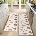thumbnail image 4 of Kitchen Rugs Sets Of 2,Multicolor Christmas Tree Pattern Anti Fatigue Kitchen Mat Rugs Non Slip Washable,Decorative Kitchen Floor Mats for Kitchen,Sink,Laundry,17"X47", 4 of 5