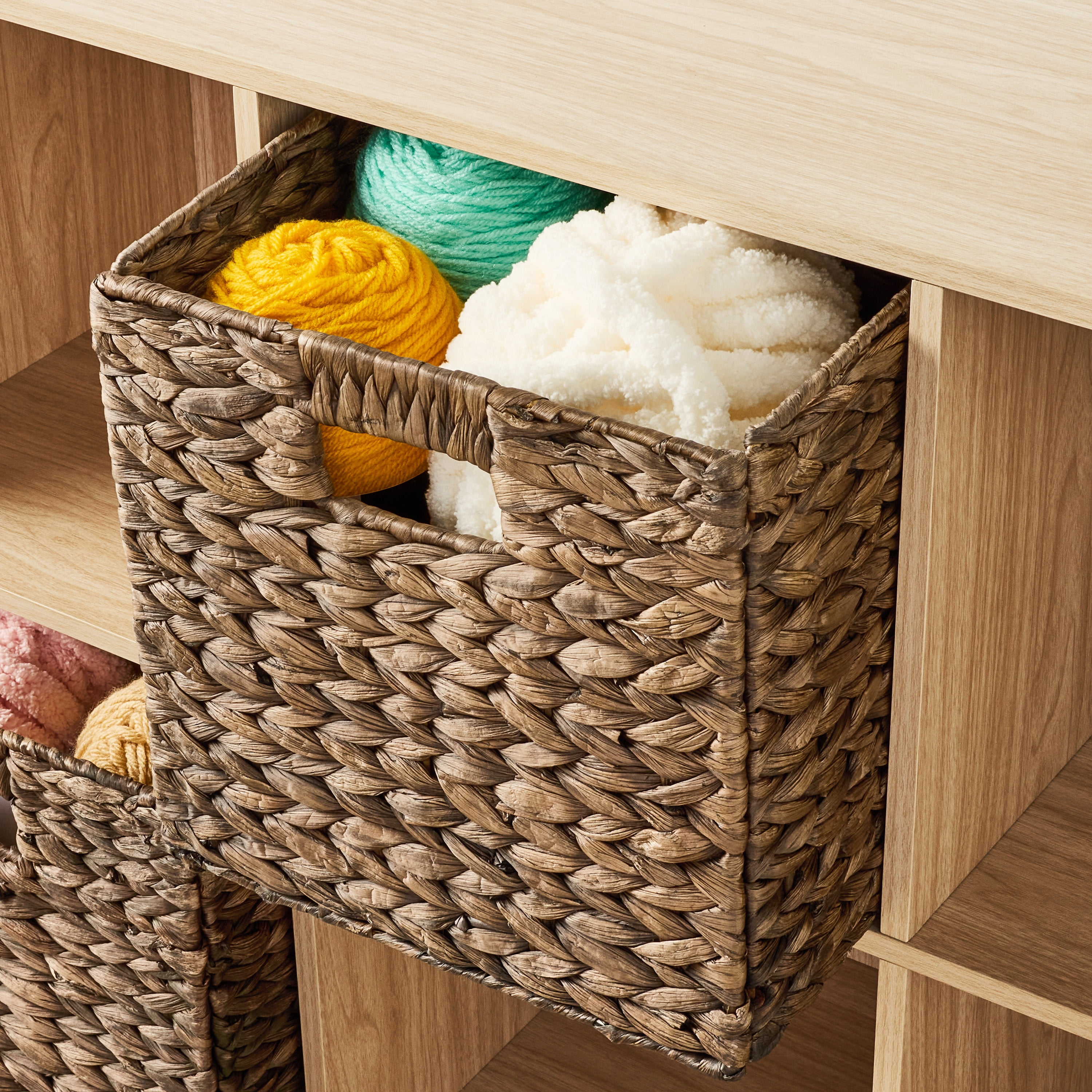 Mainstays 11" 9Cube Storage Organizer, Spring Pine  (图3)