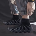 thumbnail image 2 of [Lightweight Slip-On Sneakers] Ultra-Sock Knit Men's Slip-On Sneakers | Breathable Lightweight Mid-Top Casual Walking Shoes with Pointed Toe, All-Season Comfort for Hiking, Running & Daily Wear, 2 of 9