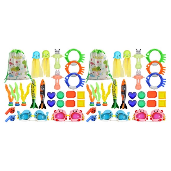 Vogacara Colorido juego de juguetes de piscina para niños: divertido juego de entrenamiento de habilidades de buceo, línea hipoalergénica Type5 NO5