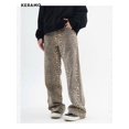 thumbnail image 4 of Pantalones vaqueros vintage con estampado de leopardo para mujer, de primavera, holgados, informales, de pierna ancha, estilo hip hop, de cintura alta, estilo pantera, 4 of 6