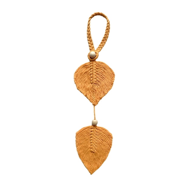 Leaf Shape Curtain Tieback Strap With Buckle 32 cm x 16 cm Fabric Rope For Living Room Windows