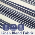 thumbnail image 3 of DriftAway Chris Linen Blackout Curtains with Thermal and Sound Reducing Layer 63 Inches Long for Bedroom Striped Printed Drapes Thermal Insulated Lined Window Treatments for Living Room Dark Blue, 3 of 8