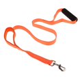 thumbnail image 1 of Correa para perros de 1,27 m de largo, cuerda de nailon duradera para perros medianos y grandes, con asas dobles acolchadas para un entrenamiento de seguridad y control. naranja, 1 of 9