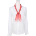 thumbnail image 2 of INSPIRE CHIC Women's Solid Chiffon Scarf Ribbon Square Silky Satin Elegant Neckerchief Handkerchief for Gift Office One Size Watermelon Red, 2 of 6