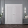 thumbnail image 2 of Interior Double Doors 56 x 80 inches | CLASSIC 8889 White Enamel | Wood Interior Solid Panel Frame | Closet Bedroom Doors, 2 of 5