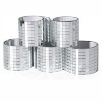 RUseeN Self-Adhesive Glass Mirror Mosaic Tiles 2360 Pieces Small Square Mirror Tiles Sticker for DIY Craft Decoration, Disco Ball Silver