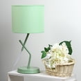thumbnail image 5 of Simple Designs 17.13" Metal And Modern Abstract Table Lamp With Drum Fabric Shade, For Bedroom, Office, Living Room, Dorm, Side Table, Green, 5 of 6