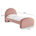 thumbnail image 3 of TOV Furniture Moon Rose Upcycled Chenille Twin Bed, 3 of 6