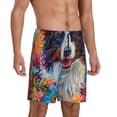 thumbnail image 2 of Sikiie Oil Painting Sunflower Puppy Mens Pajama Shorts, Lightweight Lounge Pant with Pockets Soft Sleep Pj Shorts for Men4X-Large, 2 of 6