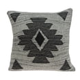 thumbnail image 2 of Nassau Collection Knitted Raised Textured Cotton Throw Pillow - 20" - Gray and Black, 2 of 6