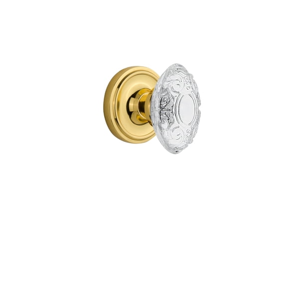 Nostalgic Warehouse Clacvi_Psg_238_Nk Vintage Crystal Victorian Passage Door Knob Set -
