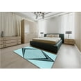 thumbnail image 4 of Ahgly Company Indoor Square Patterned Deep-Sea Green Area Rugs, 5' Square, 4 of 6