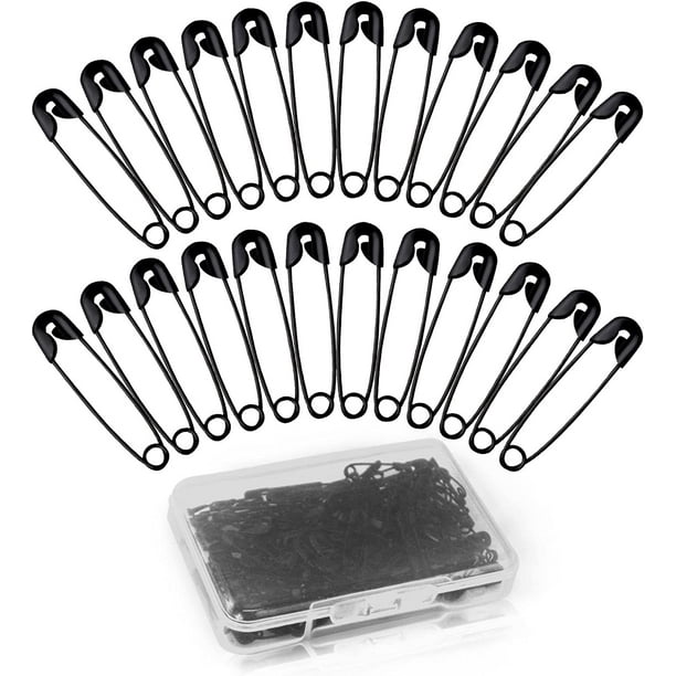 Safety Pins. 120 Pieces Small Safety Pins. 19 mm Black Safety Pins