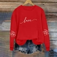 thumbnail image 2 of yoeyez Valentine Day Sweatshirt for Women Lightweight Love Heart Print Pullover Round Neck Long Sleeve Shirts Trendy Holiday Blouses, 2 of 7