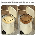 thumbnail image 6 of Hands-Free Pedal Trash Can - Dual Lid Sealed Odor Control Kitchen Bathroom Bin 8.66in Compact Footprint Space Saving Waste Bin(Beige), 6 of 6