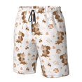 thumbnail image 4 of Logiee Fall Squirrel Print Mens Swim Trunks Quick Dry Board Shorts,Breathable Hawaii Beach Shorts Swimwear Bathing Suits-XX-Large, 4 of 6