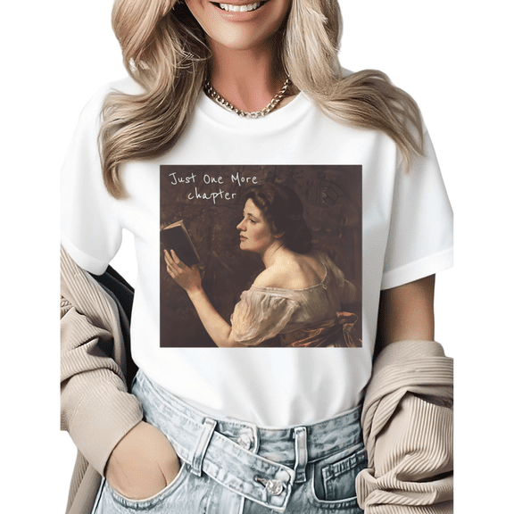 Aesthetic Book Lover Vintage Reading Lady Graphic Tees Womans Tshirt Shirts Black White S-5XL Tops
