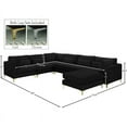 thumbnail image 5 of Meridian Furniture Julia Black Velvet Modular Sectional, 5 of 7