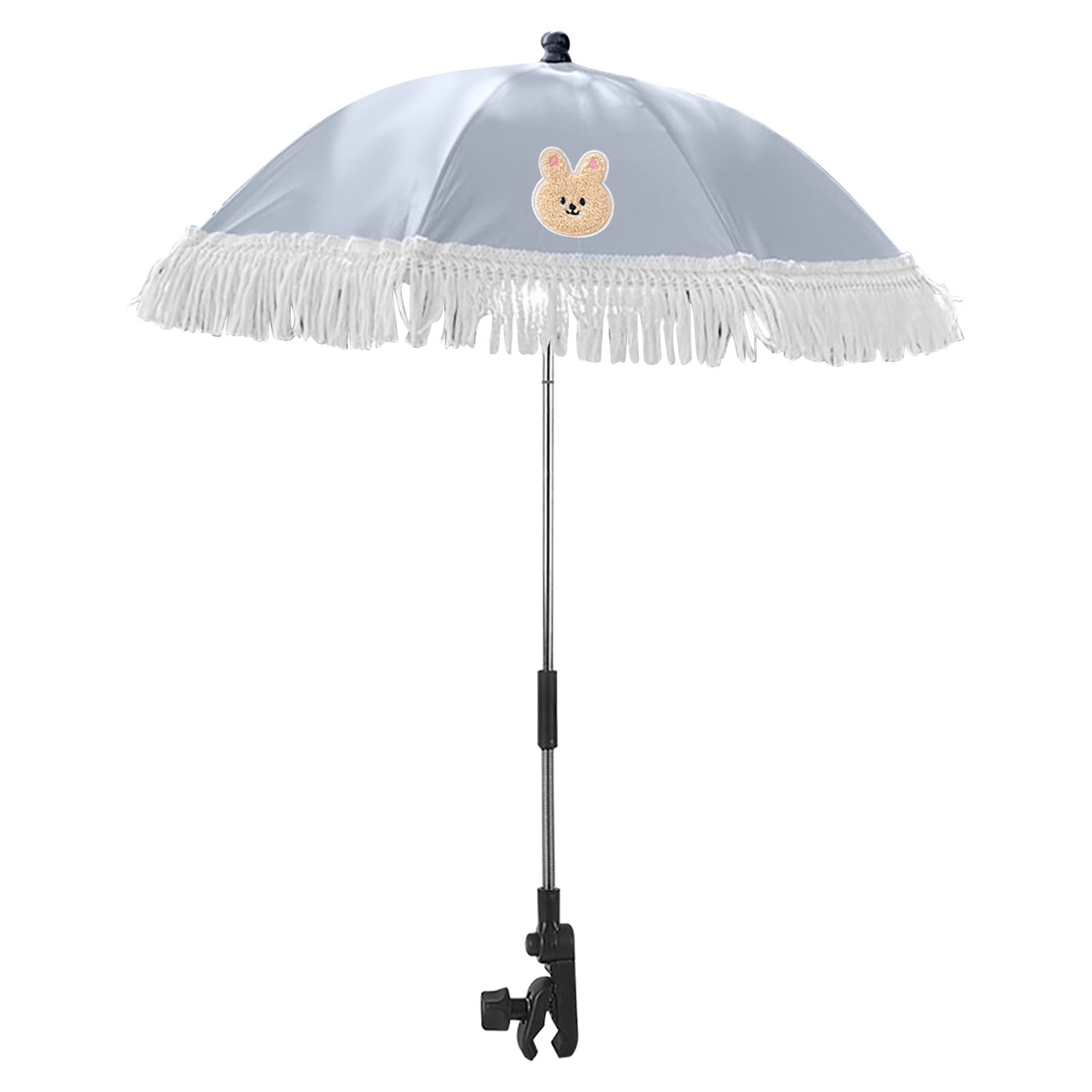 ​Stroller Parasol Umbrella Clamp-On Adjustable Sun Shade UV Protection Umbrella For Trolley Wheelchair Travel Foldable Portable Umbrella Shield 30 Inch
