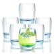 thumbnail image 1 of Juego de 6 vasos de plástico Kim Chou de 230 ml (azul claro), 1 of 7
