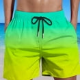 thumbnail image 2 of Men's Plus Size Gradient Color Shorts Beach Pants Holiday Shorts Elastic Drawstring Sports Gym Short Pants Summer Beach Shorts, 2 of 5